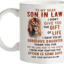 Fatbaby To My Son-in-law Coffee Mug Gifts from Mother-in-law, Birthday Christmas Fathers Day Gifts for Son In Law from Mother In Law Tea Cup 11oz