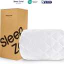 SLEEP ZONE Twin Mattress Protector, Quilted Fitted Mattress Pad, Deep Pocket Mattress Cover Stretches up to 21 inches, Fluffy Pillow Mattress Topper (White, 39x75)