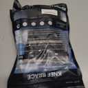 2 x POWERLIX Adjustable Compression Knee Brace for Men & Women, featuring Stabilizers & Patella Support, Optimal Recovery for Knee Pain, Medical Knee Sleeve for Arthritis, Weightlifting, Dance, Running (Large, Black with Strap)