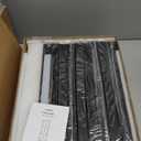 EDISHINE Floor Lamp with Shelves, 5-Tier Glass Display Shelf with Remote/Foot Control, 5CCT & Dimmable Corner Shelf Lamp, Open Display Cabinet, Floor Lamps for Living Room, Bedroom, Black