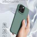 for iPhone 15 Pro Case Liquid Silicone Slim Shockproof Protective Cover 6.1 Inch Anti-Scratch Drop Protection,Forest Green