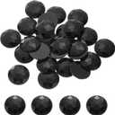 MECCANIXITY Flat Back Round Acrylic Rhinestones,25mm Black Flatback Crystal Rhinestones for Crafts Clothes Shoes DIY Decoration Gifts 25Pcs