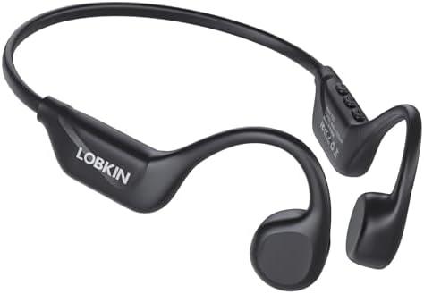LOBKIN Bone Conduction Headphones Bluetooth 5.4, Open Ear Headphones Wireless with Mic, IPX5 Waterproof Sports Earphones for Running, Gym Workout, Ski, Cycling