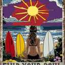 3 x Vintage Yoga Girl Metal Tin Sign Lose Your Mind Find Your Soul Hippie Wall Art Rustic Decor For Home Bar Patio 12x16inch