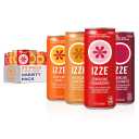 IZZE Sparkling Water Juice Beverage Blend, Dawn Variety Pack, Mango, Clementine, Strawberry, Pomegranate, No Sugar Added, 8.4 FL OZ, 24 Cans (Best by: 9/2/2025)