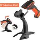 Tera Pro (Extreme Performance) Industrial Wireless Barcode Scanner 2D QR 1D Bar Code Reader 2.4G Wireless 2500mAh Compatible with Bluetooth Drop Resistant for Windows Mac Android iOS Model 8100 Orange