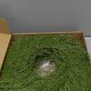 Christmas Placemats Set of 6 Round Greenery Place Mats Xmas Circular Artificial Wreath Dining Table Decor Winter Fake Plants Branches Mats for Kitchen Accessories (Pine Needles)