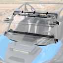 SAUTVS Flip Up Windshield Compatible with Kawasaki Teryx KRX KRX4 1000 2020-2025, Clear 1/5" Hard Coated Poly Front Flip Windscreen Accessories, Can be Closed, Vented, or Fully Open