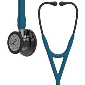 3M Littmann Cardiology IV Diagnostic Stethoscope, 6234, More Than 2X as Loud, Weighs Less, Stainless Steel High Polish Smoke-Finish Chestpiece, 27" Caribbean Blue Tube, Mirror Stem, Smoke Headset