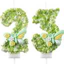 23 & 32 Birthday Candle, 23rd & 32nd Cake Candles, Number 23 & 32 Birthday Candles for Cake Topper Decoration, Green