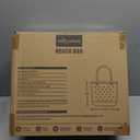 WOOWAVE Beach Bag Rubber Tote, Waterproof Sandproof Open Hand Bag for Swim Pool Beach Travel , 14.5*X5*X12.6*