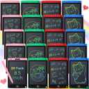 Zhehao 20 Pack LCD Writing Tablet for Kids: 8.5 Inch Colorful Drawing Doodle Boards - Reusable Erasable Doodle Board Educational Learning Toys Gifts for Toddlers Ages 3-8 Party Favors(Vibrant,Classic)