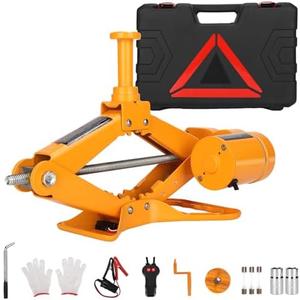 ROGTZ Electric Scissor Car Jack Kit, 3Ton 12V Portable Auto Car Lift with 17.7" Range for SUV/Sedan, Floor Jack for Tire Change & Roadside Emergency