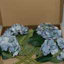 Suncalla 8 Pcs Blue Hydrangea Artificial Flowers 18 Inch Valentines Faux Hydrangea Flowers with Stems Fake Bouquet Bulk Realistic Floral for Spring Summer Wedding Home Table Indoor Decoration