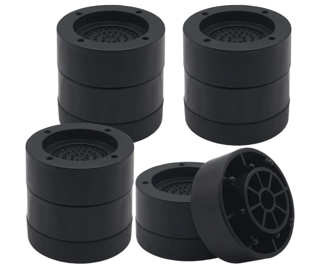 Furniture Risers 2 Inch Black Bed Risers (Set of 4), Heavy Duty Bed Lifts Risers for Table, Sofa, Couch, Desk, Adjustable Bed Frame Risers 1 inch 3 inch Supports Up to 1,300 Lbs