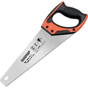14 Inch Hand Saw, Heavy Duty Wood Saw with Ergonomical Handle Rust-proof Handsaw for Sawing Pruning Gardening Wood Plastic and Drywall (orange)