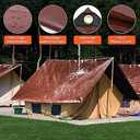 Tarp 10x20FT, 16 Mil Heavy Duty Large Tarps, Waterproof Tarp with Brass Grommets and Reinforced Edges, UV Resistant, Tear&Fade Resistant Poly Tarp for Outdoor Camping Pool Car Tent (Brown/Black-16mil)