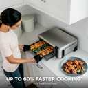 Ninja Digital Air Fryer & Toaster Oven | 8-in-1 Functionality | Flip-Up Design | XL Capacity | Air Fry Basket, Sheet Pan, Wire Rack & Crumb Tray | 1800 Watt | Silver | SP101