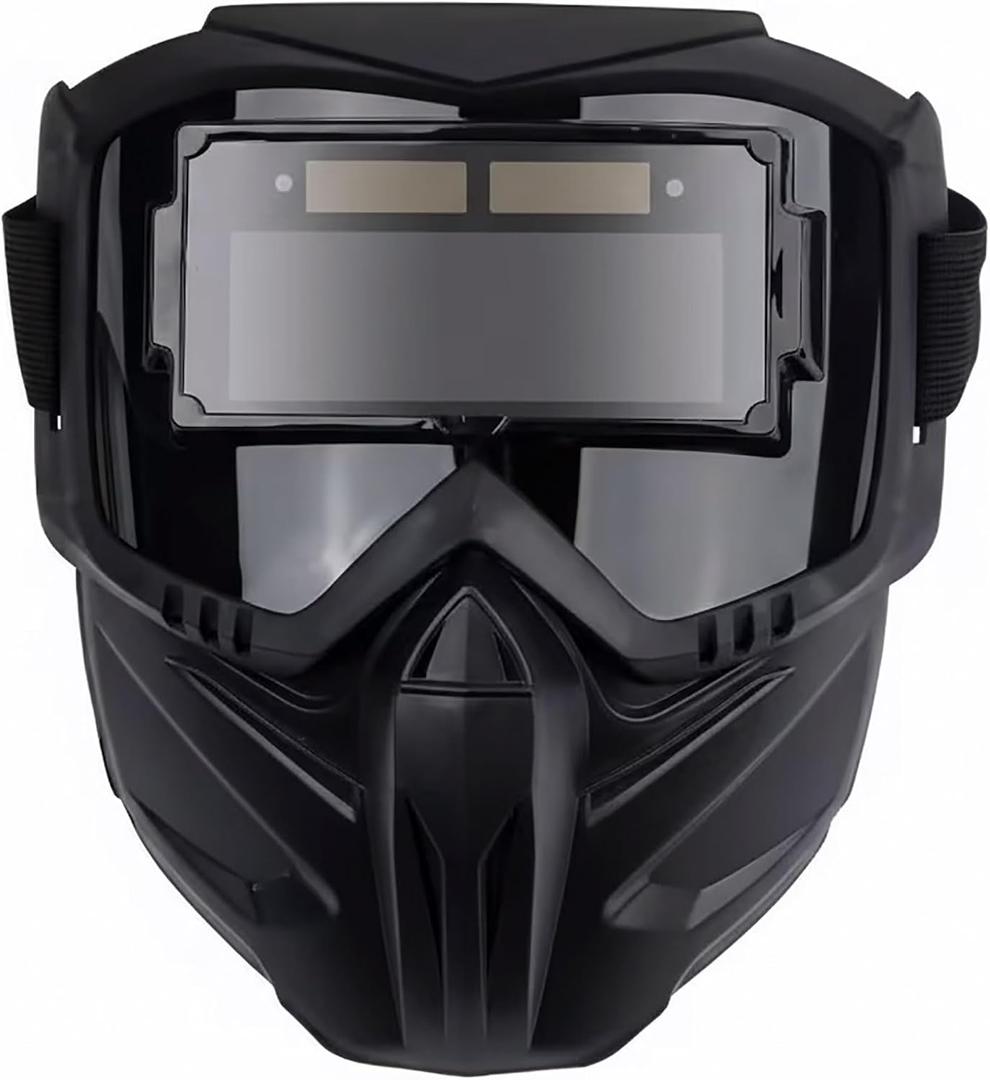 Auto-Darkening Welding Helmet, True Color Large Viewing Screen Welding Mask with Adjustable Headband, 0.1ms Fast Darkening, UV/IR Protection, Breathable Vent System for TIG MIG ARC Welding Grinding, One Size