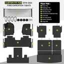 All Weather Floor Mat Set for 2018-2024 Ford Expedition 7 Seats