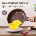 SENSARTE Nonstick Frying Pan Skillet, Non Stick Omelette Pan, Healthy Stone Cookware Chef's Pan PFOA Free, Toffee Brown (8 Inch)