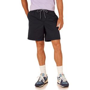Amazon Essentials Men's 8" Inseam Relaxed-Fit Drawstring Walk Shorts with Elastic Waist, Black, XX-Large