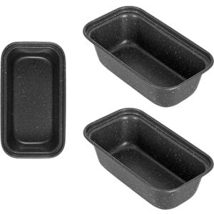Mini Loaf Pan, 6x3 Inch Nonstick Bread Pans for Baking, Oven & Air Fryer Safe Small Banana Bread & Meatloaf Pan, Carbon Steel Baking Tins for Homemade Bread (Mini Loaf Pan(3-pack))
