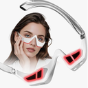 JCOTTON Under Eye Red Light Therapy, 4 Modes Red Light Under Eye Therapy Glasses Microcurrent Eye Massager, For Eye Bags Dark Circles Puffiness Wrinkles Fine Lines, Relieving Eye Fatigue