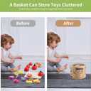 WHOHOLL 43 Pcs Wooden Play Food for Kids Play Kitchen Accessories Playset with Basket, Pretend Cutting Food Toys for 3 4 5 6 Year Old, Vegetables Fruits Toys Christmas Birthday Gifts for Girls Boys