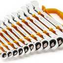 GEARWRENCH 16 Piece Ratcheting Combination Wrench Set with Tray | Metric | 9416
