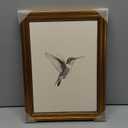 VIYYIEA Vintage Gold Framed Wall Art for Living Room, Birds Canvas Prints Home Decor, Sketch Painting Picture, Bedroom Wall Decor Gifts for Friends or Family -Hummingbird-(16L x 12W)
