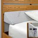 Bed Wedge Pillow for Headboard Gap Filler Full Size - High Density Memory Foam Headboard Pillow Wedge Prevents Items Falling - Triangle Mattress Spacer with Pockets (Grey (Large 0-8" Gap))