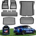 Floor Mats Fit for Tesla Model 3 Highland/Performance 2026 2025 2024, All-Weather TPE Floor Mats Full Set, Front Rear Cargo Liner, Extra-Thick & Odorless