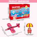 28 Pack Valentines Day Gifts for Kids, Foam Airplanes Party Favor Set with Valentines Greeting Cards for Kids, Valentine's Day School Prize Party Favor, Classroom Exchange Gift Set