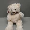 MorisMos White Teddy Bear Stuffed Animal, 20 Inch Bow Tie Classic Stuffed Bears Plush, Cuddly Hugging Bear Gift for Toddler, Kids, Baby Shower & Birthday, White