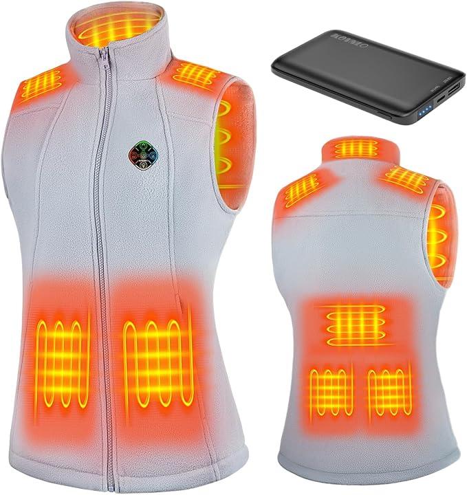 KOVNLO Heated Vest Women with Battery Pack Included, Smart Electric Lightweight Heated Jacket, M