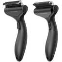 Taomypets Self Cleaning Grooming Rake Brush for Shedding Gently Removes Loose Undercoat Mats Tangled Deshedding Grooming Tool for Dogs Cats Extra Wide (Black)