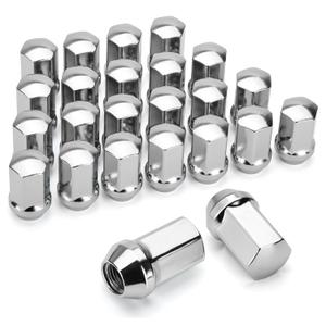 dynofit 24pcs 14x1.5 OEM Lug Nuts 1.75 inch(45mm) Height 7/8" Hex(22mm), M14-1.5 One-Piece Design Factory Chrome Wheel Lugnuts for Silverado & Tahoe GMC Sierra 1500 Buick Dodge Cadillac Chrysler