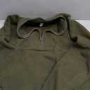 Womens Fleece Sweatshirts Cropped Half Zip Fuzzy Warm Sherpa Pullover Varsity Jackets with Zipper Pockets (Medium, Dark Olive)