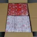 Tandefio 6 Pcs Christmas Cookie Tins with Lids for Gift Giving, 6.3 x 6.3 In Square Metal Holiday Empty Boxes Xmas Storage Containers for Storing Candy Cookie Biscuits Goody Treat Gifts (Red)