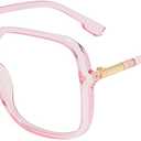 Retro Square Reading Glasses For Women Blue Light Blocking Oversized Eyeglass Frames Large lens +1.50