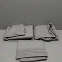 Mellanni Queen Sheets Set - 4 PC Iconic Collection Bedding - Hotel Luxury, Extra Soft, Cooling Bed Sheets - Wrinkle, Fade, Stain Resistant (Queen, Light Gray)