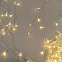 Lomotech Christmas Icicle Lights - 19Ft 8 Modes Waterproof Christmas Lights Connectable with Timer for Holiday, Wedding Party, Eaves, Christmas Decorations (Warm White)