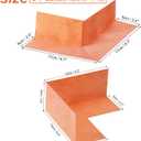 uxcell 8pcs Inside Waterproofing Corner Shower Seamless Corner Cover, Outside Polyethylene Seamless Corner for Bathtub and Steam Room, Orange (Inside+Outside)