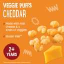 Earth's Best Organic Veggie Puffs for Toddlers 2 Years Old and Up, Cheddar Flavor, 1.55 Ounce Bag (Pack of 4)