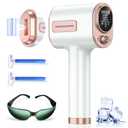 Laser Hair Removal, 999,900+ Flashes IPL Hair Removal Device for Women and Men, Ice-Cooling Painless Laser Hair Removal, At-Home Hair Remover for Armpits Back Facial Legs Arms Bikini Line (Light White)
