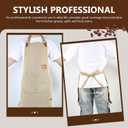 APRONPANDA Chef Apron for Men Women with Pockets Adjustable Strap, Water Repellent Apron for Cooking, Baking