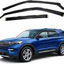 R-GEE in-Channel Window Rain Guards Fit for Ford Explorer 2020 2021 2022 2023 2024 2025, Window Vent Wind Deflectors Visors Shades Exterior Car Accessories, 4PCS