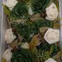 Ling's moment 6pcs Wedding Wrist Corsage Artificial Flowers, Girl/Mother Homecoming Prom Corsages Wristlet Dcor, etc. Emerald Green Sage