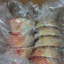 Aspen Creative 50004-9, Beaded Bell Clip-On Lamp Shade, Gold Faux Silk Fabric with Floral Embroidered Design, 3" Top x 6" Bottom x 5" Slant, Set of 9